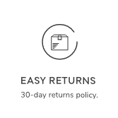 Easy Returns. 30-day returns policy.